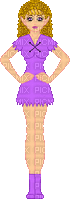 Pixel Elf Girl in Purple - Free animated GIF