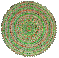 Mandala, glitter green, brown gif - Gratis geanimeerde GIF