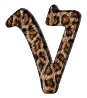 Lettre V. leopard - PNG gratuit