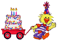 suzi zoo birthday duck - Bezmaksas animēts GIF
