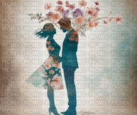 Romantic couple silhouette 11. - 免费PNG