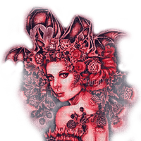 Y.A.M._Gothic Fantasy woman - gratis png
