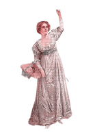 kikkapink pink teal vintage woman victorian - бесплатно png
