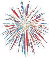 Firework in red, white and blue. Norway. Leila - Gratis animerad GIF