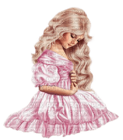 Mädchen, Girl rosé Kleid - δωρεάν png