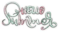 soave text hello summer pink green - kostenlos png