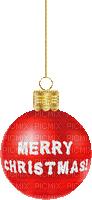 soave text christmas deco animated ball gold red - Δωρεάν κινούμενο GIF