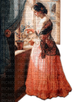 Rena Vintage Woman Frau Window Fenster - фрее пнг