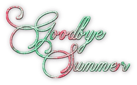 soave text goodbye summer pink green - PNG gratuit