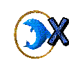 Lettre X Flipper  The Dolphin - GIF animado grátis