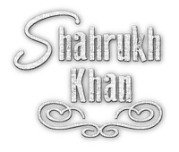 soave text shahrukh khan white - PNG gratuit