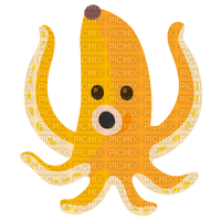 emojikitchen banana octopus - 無料png