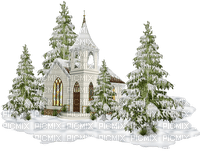 winter deco snow house tree rox - PNG gratuit