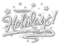 soave text happy holidays  deco white - ücretsiz png
