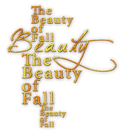 soave text autumn beauty fall yellow orange - PNG gratuit