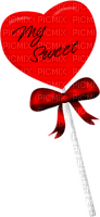 Lollipop.Heart.Red - PNG gratuit