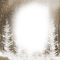 kikkapink sepia frame winter christmas tree - ilmainen png