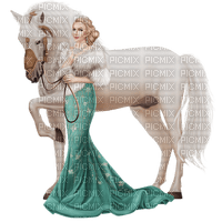 Kaz_Creations Woman Femme Horse - png gratuito
