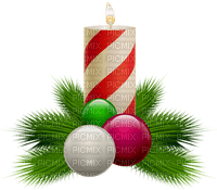 Kaz_Creations Christmas  Candles Decorations Baubles Balls - PNG gratuit
