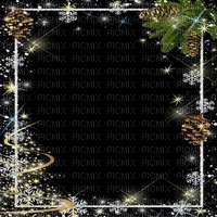 frame-golden-christmas-snowflakes - png gratuito