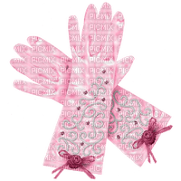 cecily-gants soiree roses - PNG gratuit