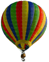 hot air balloon ballon sky ballon à air chaud tube     summer ete deco - Gratis animerad GIF