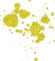 Glitter.Spatter.Yellow.Gold - 無料png