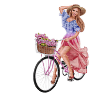kvinna-woman-cykel - безплатен png