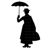 mary poppins shilouette - png gratis