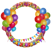 kikkapink deco scrap birthday balloons frame - бесплатно png