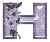 Kaz_Creations Alphabets Christmas Purple  Letter H - PNG gratuit