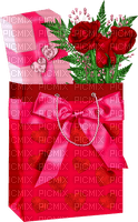 Gift.Bag.Roses.Hearts.Pink.Red - ilmainen png
