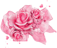 Roses.Hearts.Ribbon.Butterfly.Pink - Free PNG