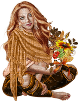 Woman Herbst - ücretsiz png