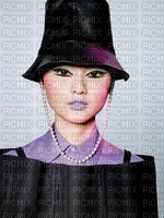 image encre femme mode charme chapeau edited by me - png ฟรี
