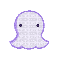 Purple Ghost Halloween - GIF animé gratuit