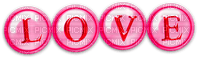 Love.Text.Circles.Pink.Red - ilmainen png