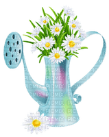 Kaz_Creations Spring Deco Flowers Watering Can - ilmainen png
