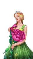 kikkapink woman girl fantasy purple rose - gratis png