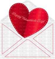 Kaz_Creations Valentine Deco Love Hearts Letter Envelope - png gratuito
