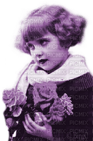 Y.A.M._Autumn Winter retro girl purple - kostenlos png