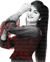soave woman bollywood priyanka  black white red - 免费PNG