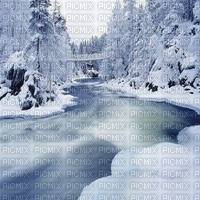 winter landscape bg hiver paysage fond - 無料png