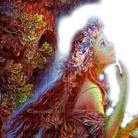 Y.A.M._Fantasy woman girl Josephine Wall - png ฟรี