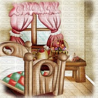 kikkapink deco room fantasy pink background - PNG gratuit