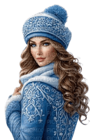 Девушка в голубом наряде - png grátis