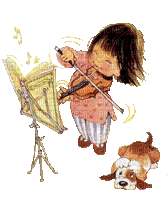 petite musicienne - 無料のアニメーション GIF