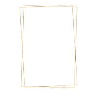 Gold Rectangle Double Frame-RM - PNG gratuit