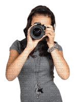 woman with camera bp - png ฟรี