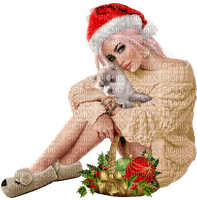 woman Christmas - 免费PNG